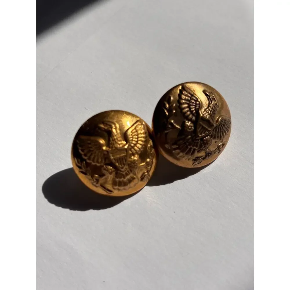 Antique Brass Button Lot Military Livery Horstmann Waterbury Kenning 7pc